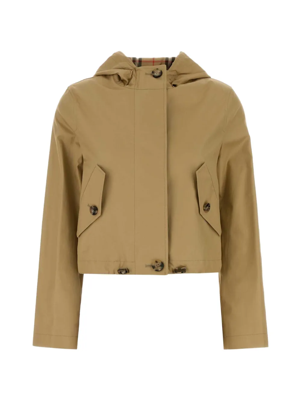 Burberry gabardine cropped parka - Toni neutri