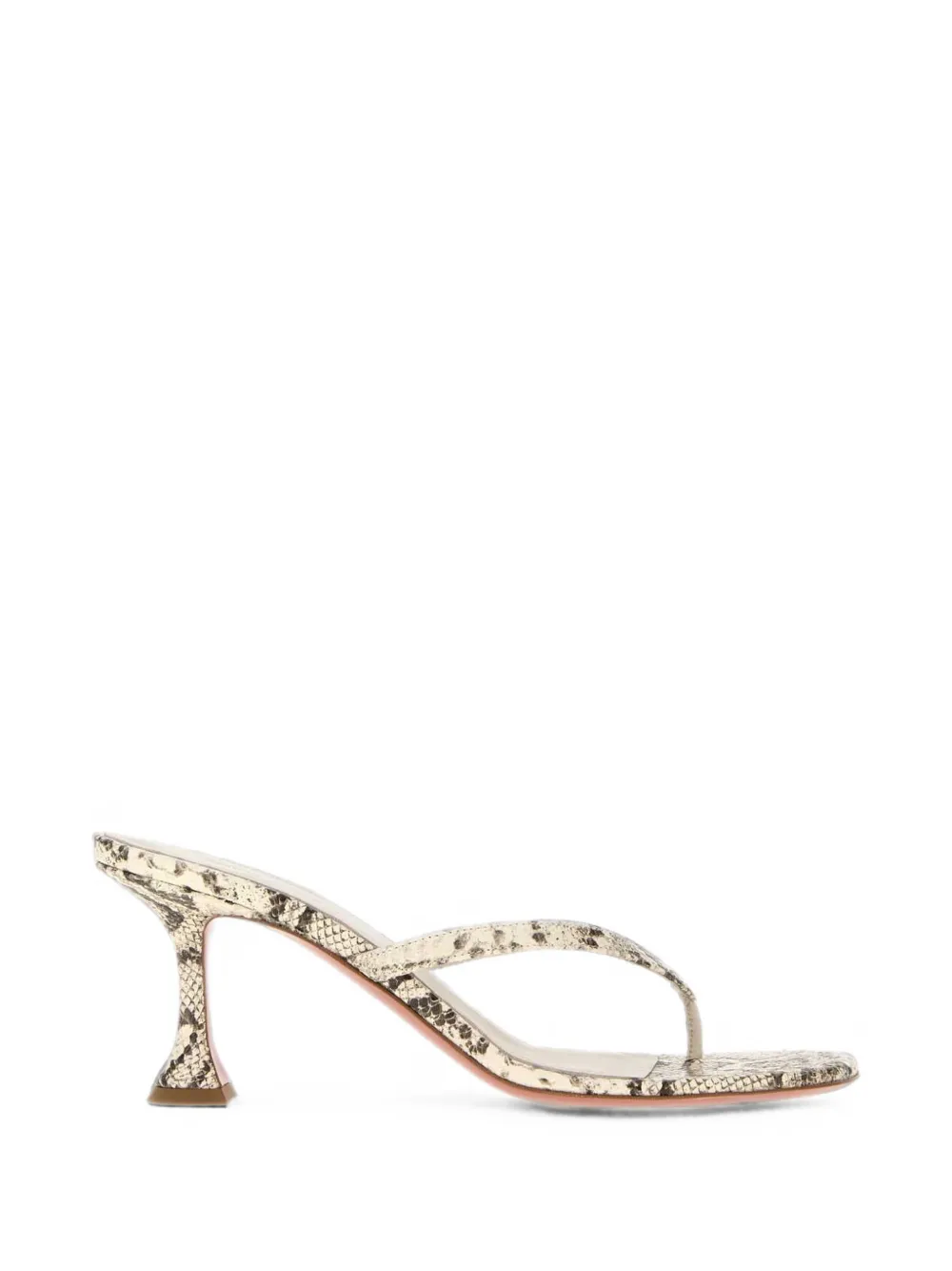Amina Muaddi Juliette snakeskin-effect sandals Beige