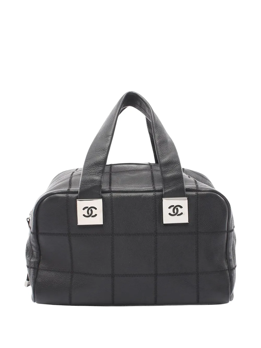 CHANEL Pre-Owned Borsa a mano Chocolate Bar in pelle Caviar 2003-2004 - Nero