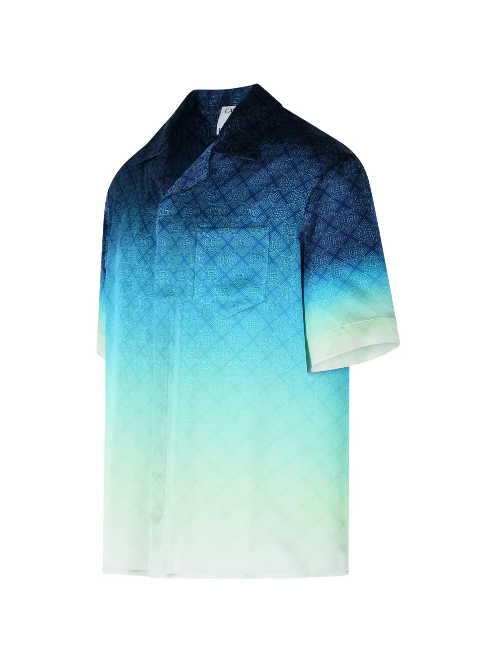 Casablanca Circuit zijden overhemd met monogram Blauw