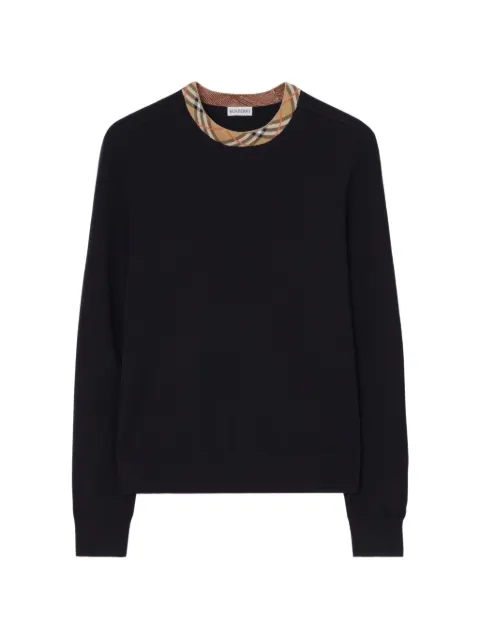 Burberry Check-trim wool sweater