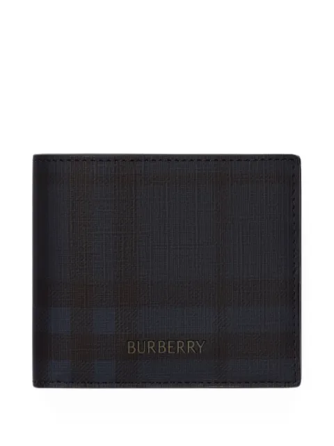 Burberry City Check bifold coin wallet