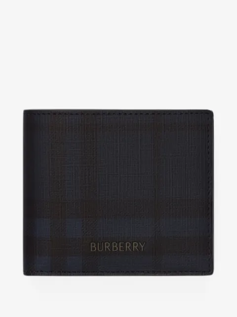 Burberry City Check bifold coin wallet