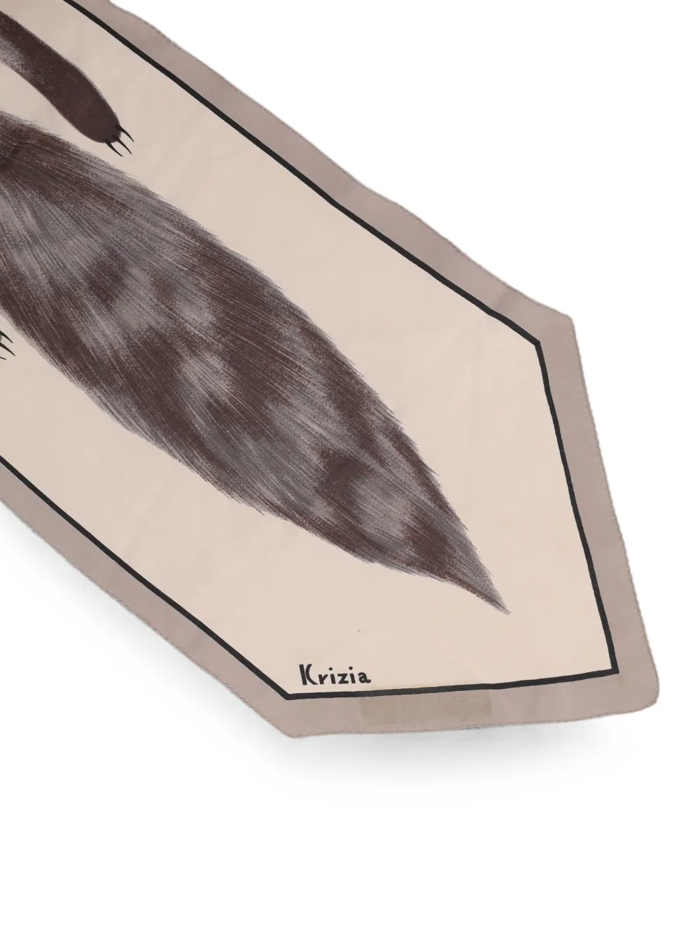  Krizia Pre-owned Fox-print Scarf - Gris 