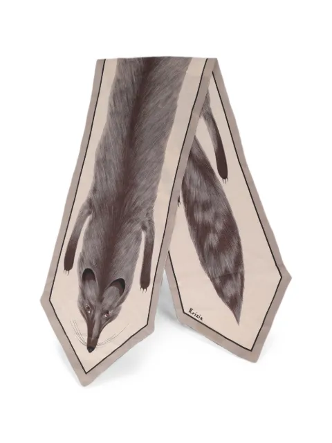 Krizia Pre-Owned fox-print scarf