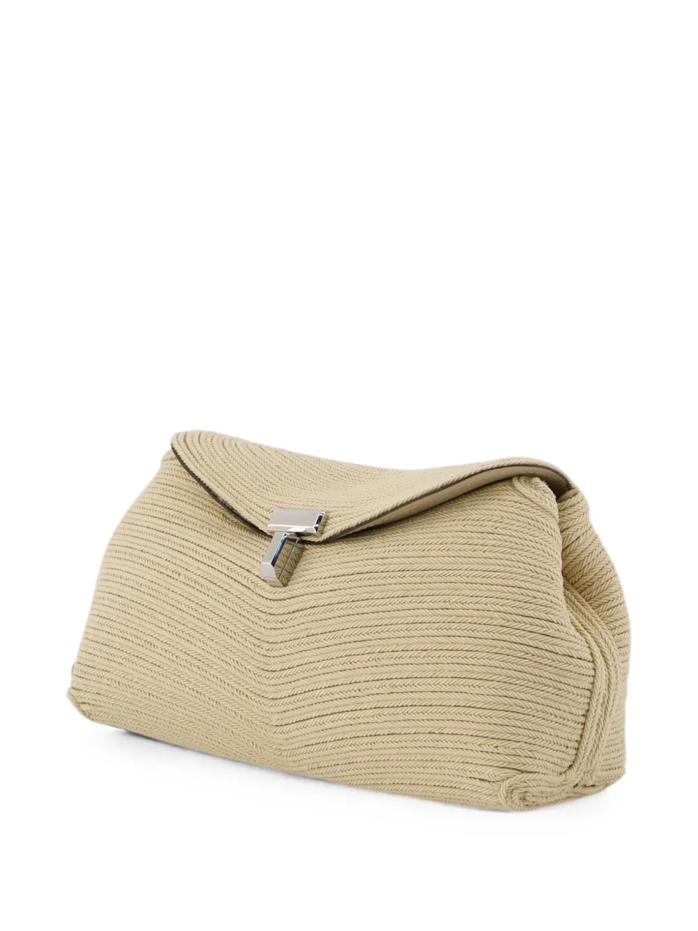 TOTEME T-Lock clutch met touw Beige