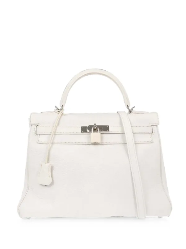 Hermès Pre-owned 2006 Kelly 32 Retourne Handbag in White