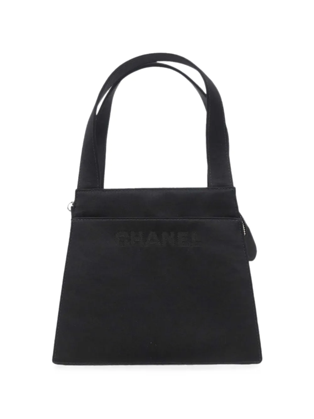 CHANEL Pre-Owned 1998 embroidered-logo handbag - Nero