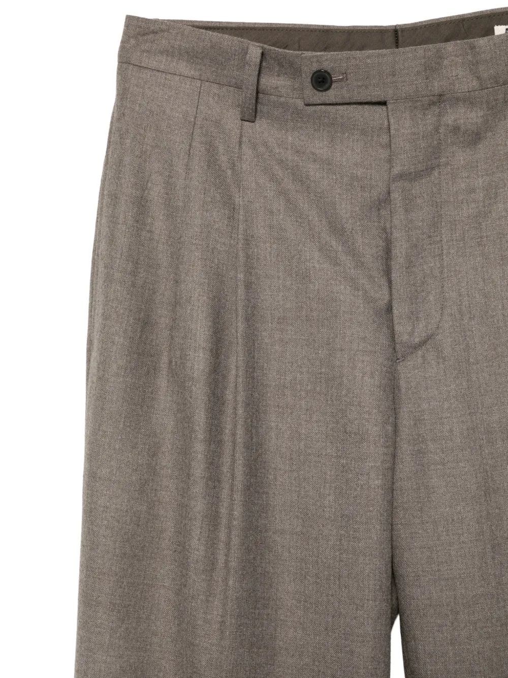 Auralee Pleated Straight-leg Trousers in Brown, view 3