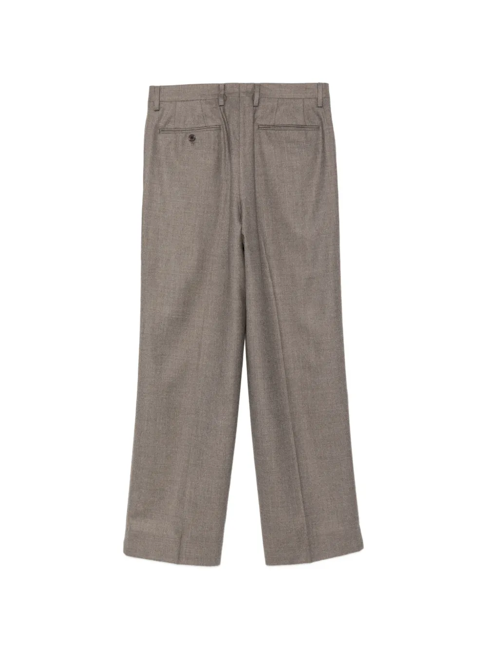 Auralee Pleated Straight-leg Trousers in Brown, view 2