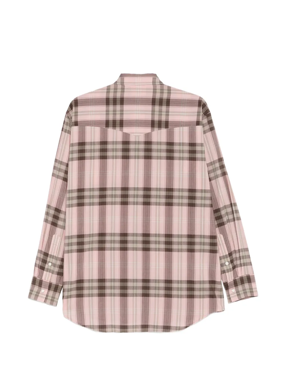 Auralee Geruite overhemd Roze