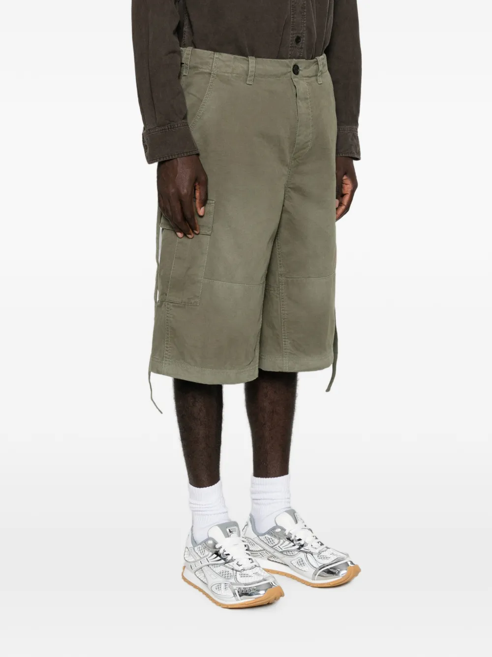 FENDI Cargoshorts met verstelbare taille Groen