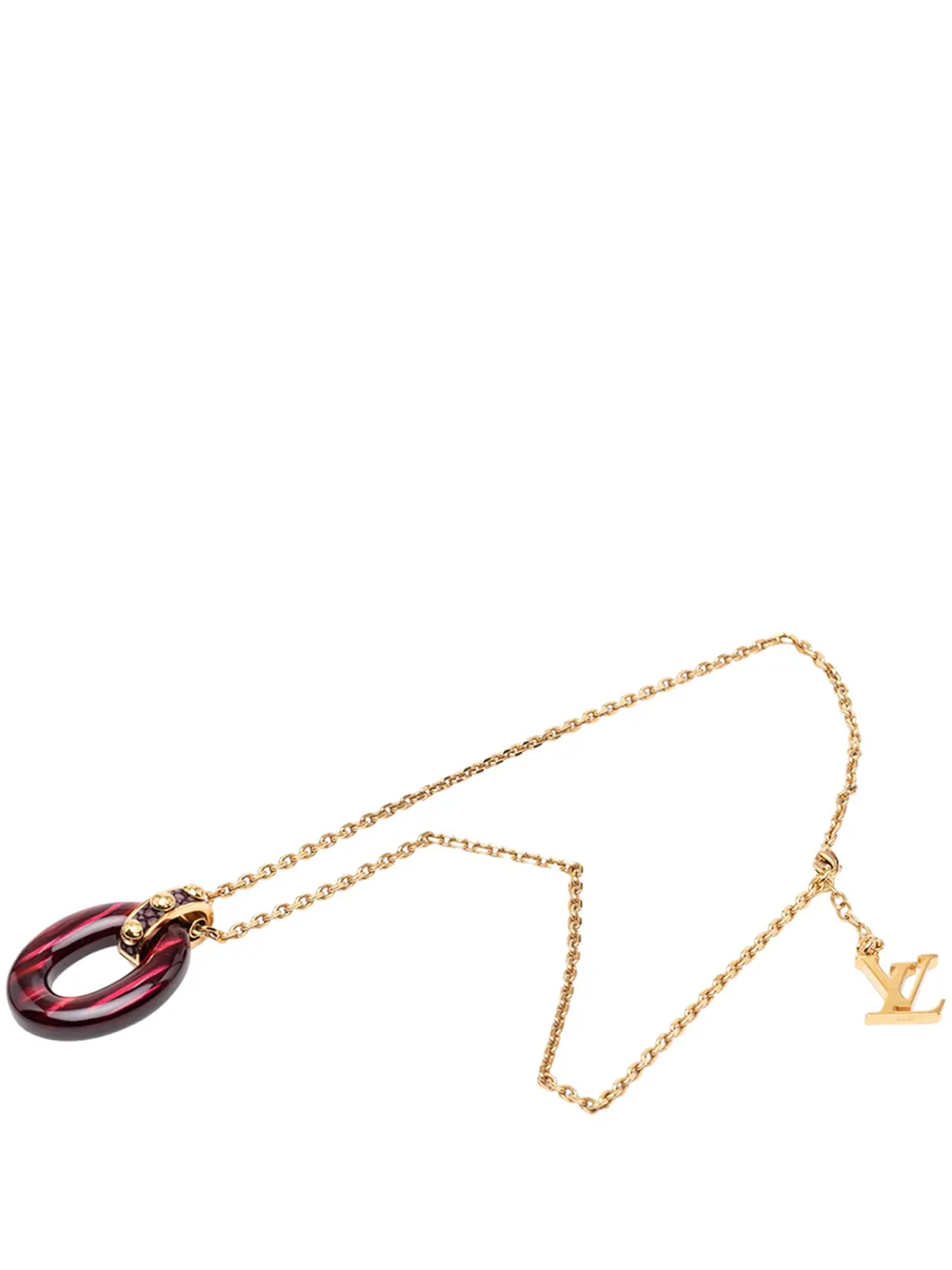 Louis Vuitton Pre-Owned Collana Gimme a Clue Pendent in resina placcata oro 2011