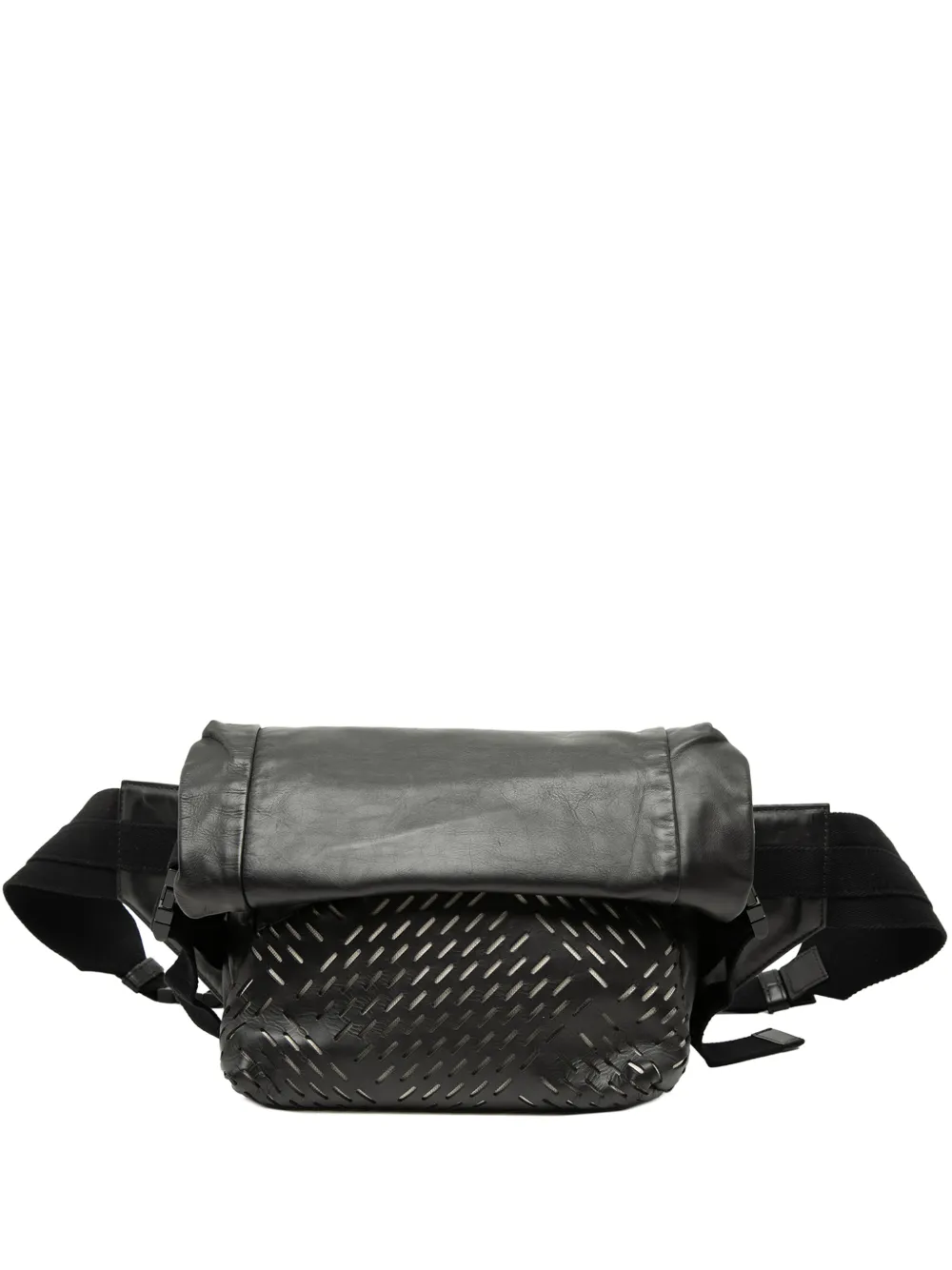 Bottega Veneta Pre-Owned Marsupio in pelle traforata 2012-2026 - Nero