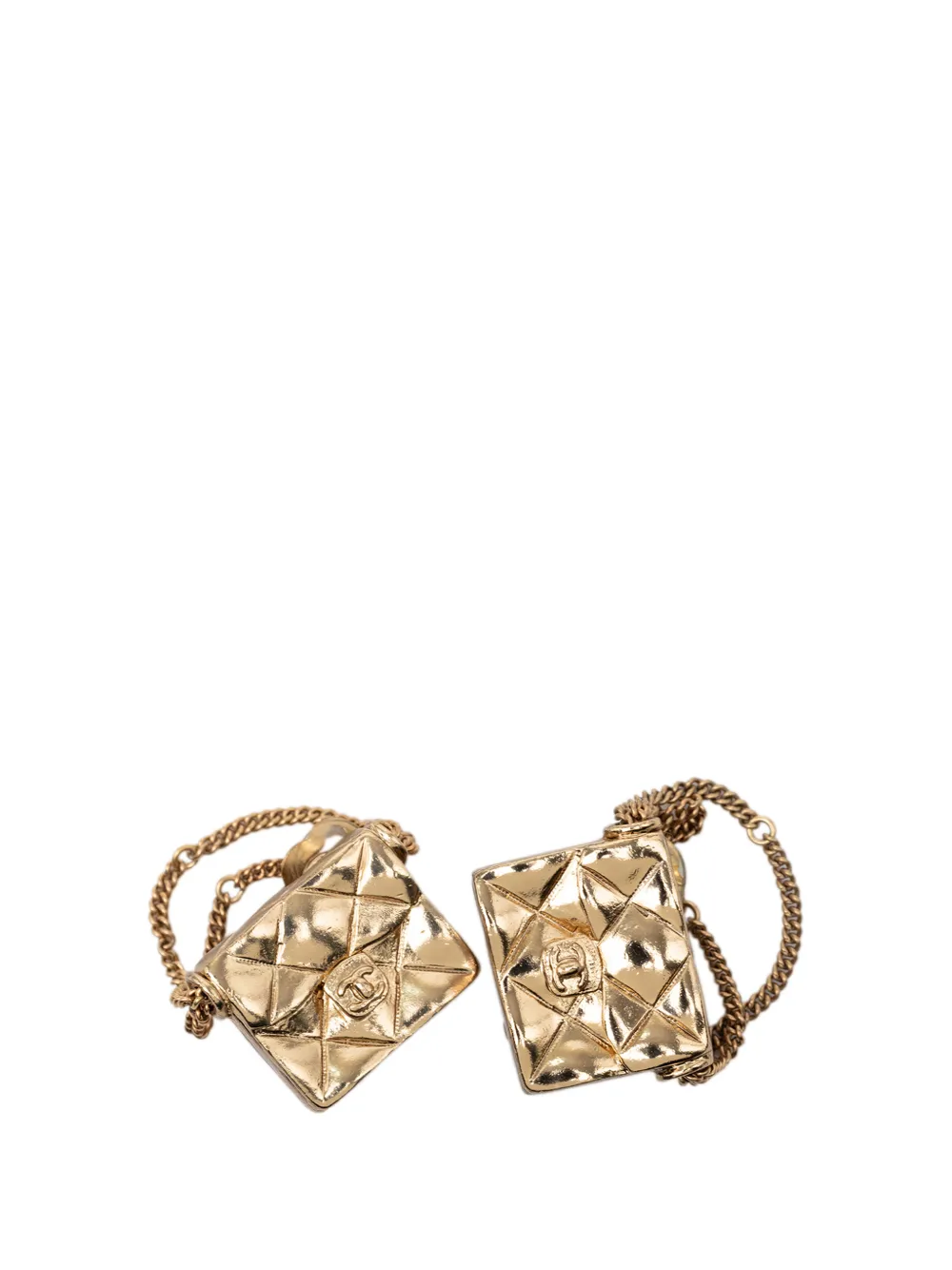 CHANEL Pre-Owned Orecchini a clip CC placcati oro 2002