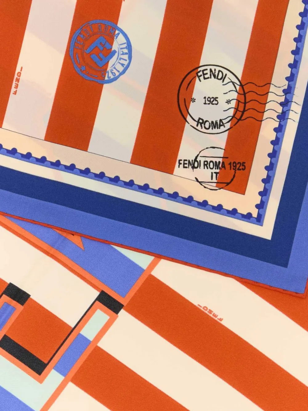 FENDI Gestreepte sjaal Oranje