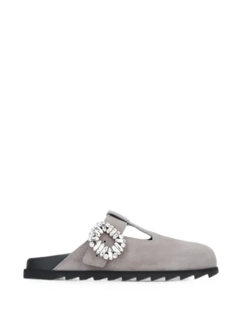 Roger Vivier Slidy Viv' crystal-buckle mules