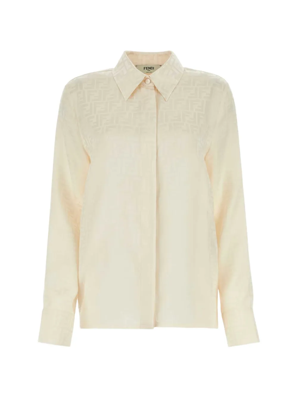 FENDI Camicia con motivo FF - Bianco