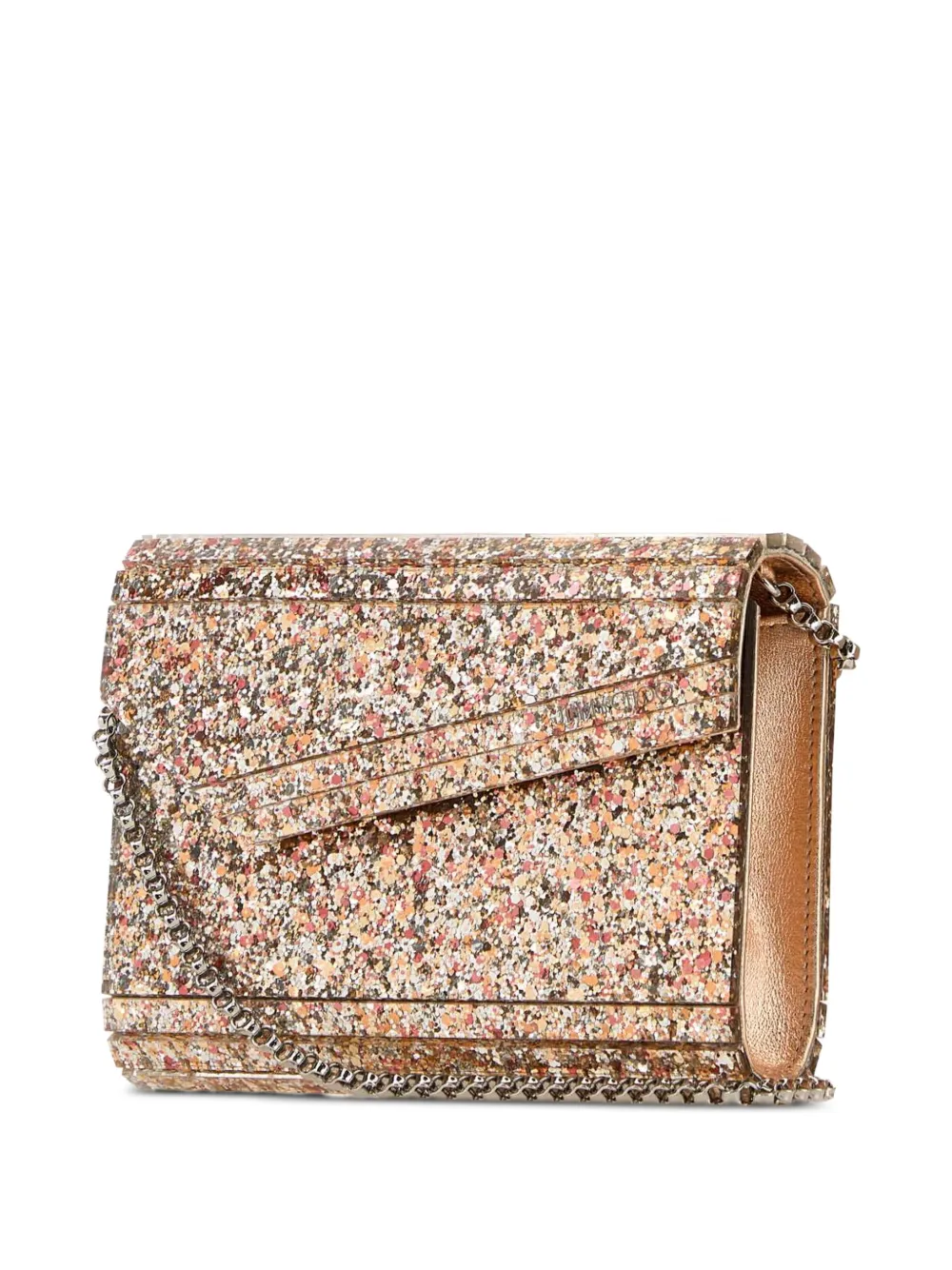 Jimmy Choo Candy clutch verfraaid met glitters Beige