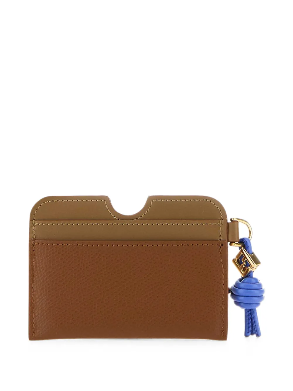 FENDI FF Diamonds leather card holder - Bruin