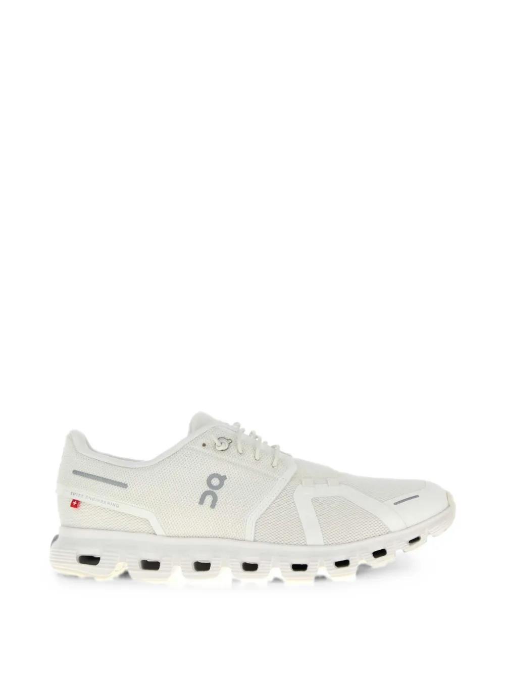 On Running Cloud 6 Sneakers With Lightweight Fabric Upper And Cloudtech Sole In White