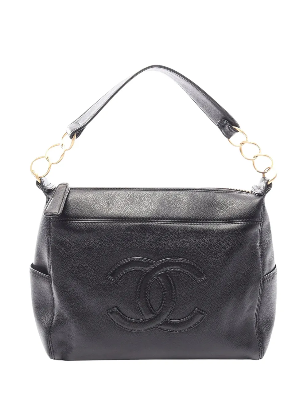 CHANEL Pre-Owned Borsa a spalla CC in pelle Caviar 2003-2004 - Nero