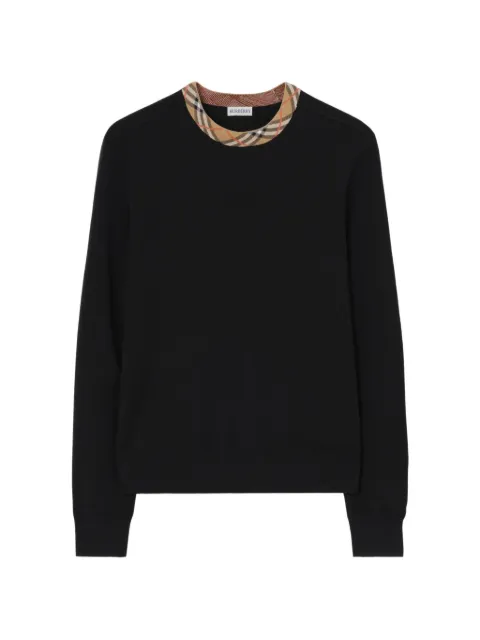 Burberry Check-trim wool sweater