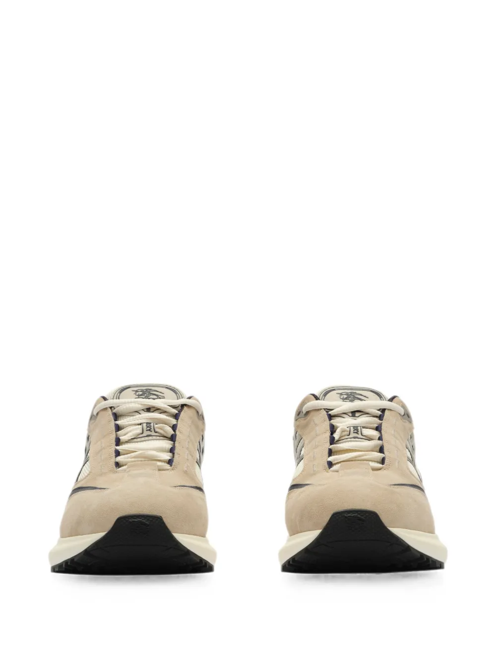 Burberry Nylon suède en leren Eclipse sneakers Beige