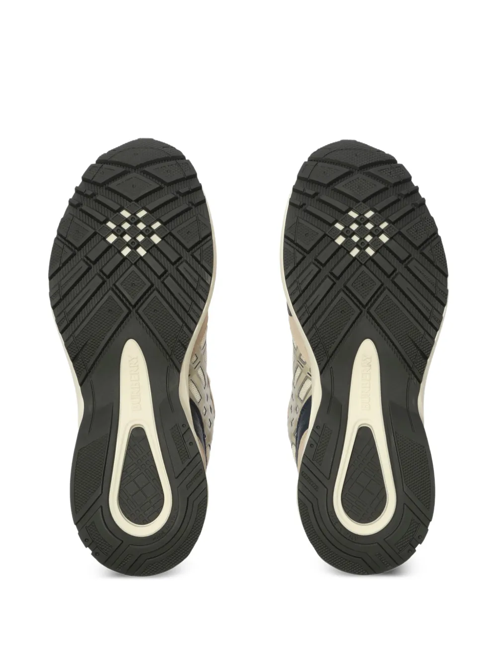 Burberry Nylon suède en leren Eclipse sneakers Beige