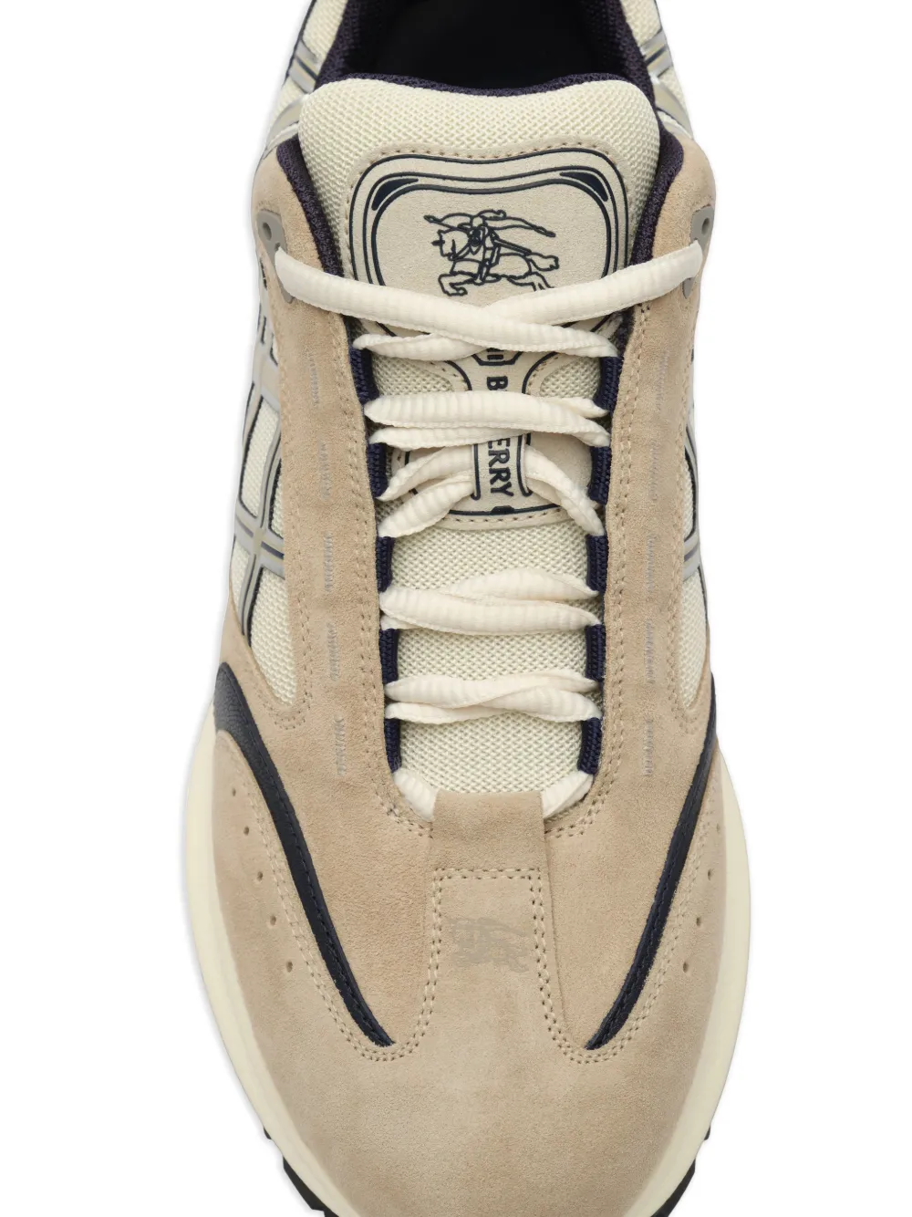 Burberry Nylon suède en leren Eclipse sneakers Beige