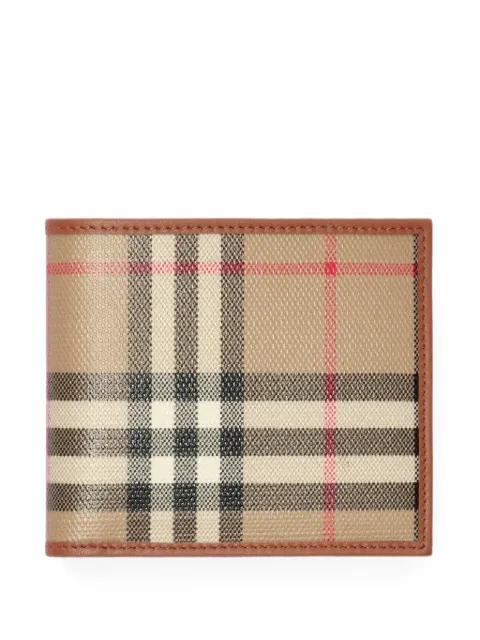 Burberry Check bifold coin wallet