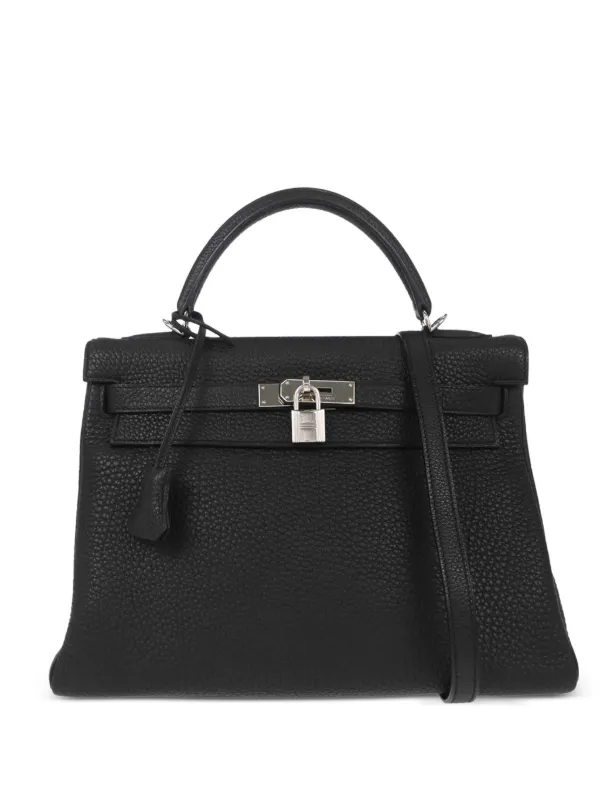 Hermès Pre-owned 2009 Togo Kelly 32 Handbag in Black