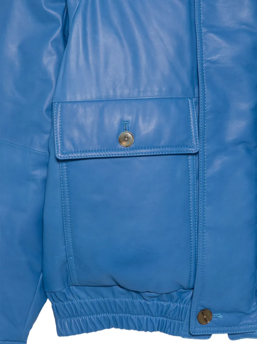 Auralee Donsjack van kalfsleer Blauw