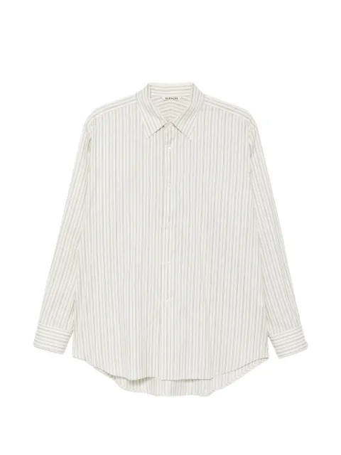 Auralee striped long-sleeve shirt