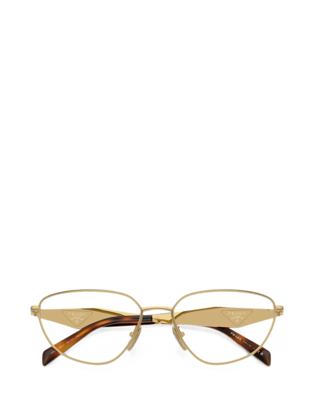 Prada Eyewear Bril met geometrisch montuur Goud
