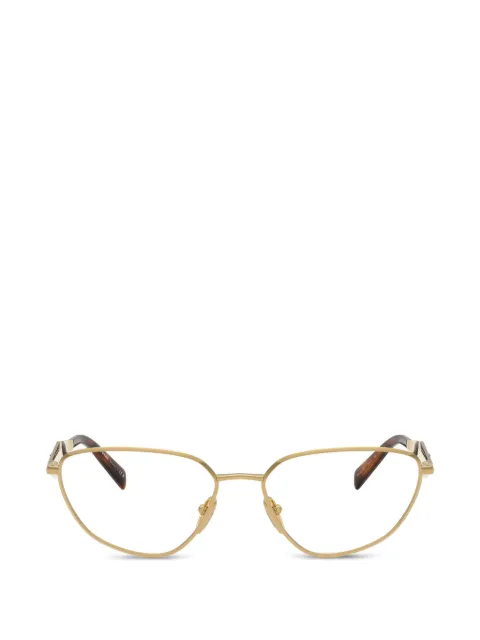 Prada Eyewear Geometrische Brille mit Logo-Gravur