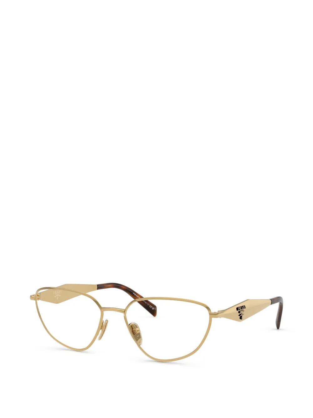 Prada Eyewear Bril met geometrisch montuur Goud