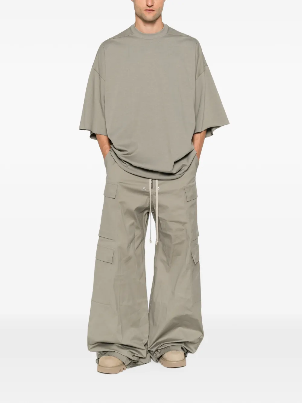 Rick Owens Gerafeld T-shirt Grijs
