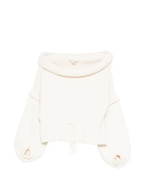 Antonio Berardi off-shoulder ribbed-knit sweater