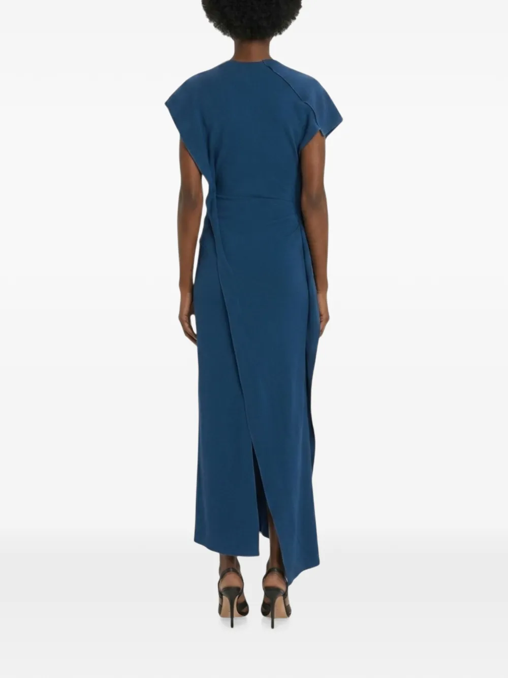 Victoria Beckham Victoria asymmetrische midi-jurk Blauw