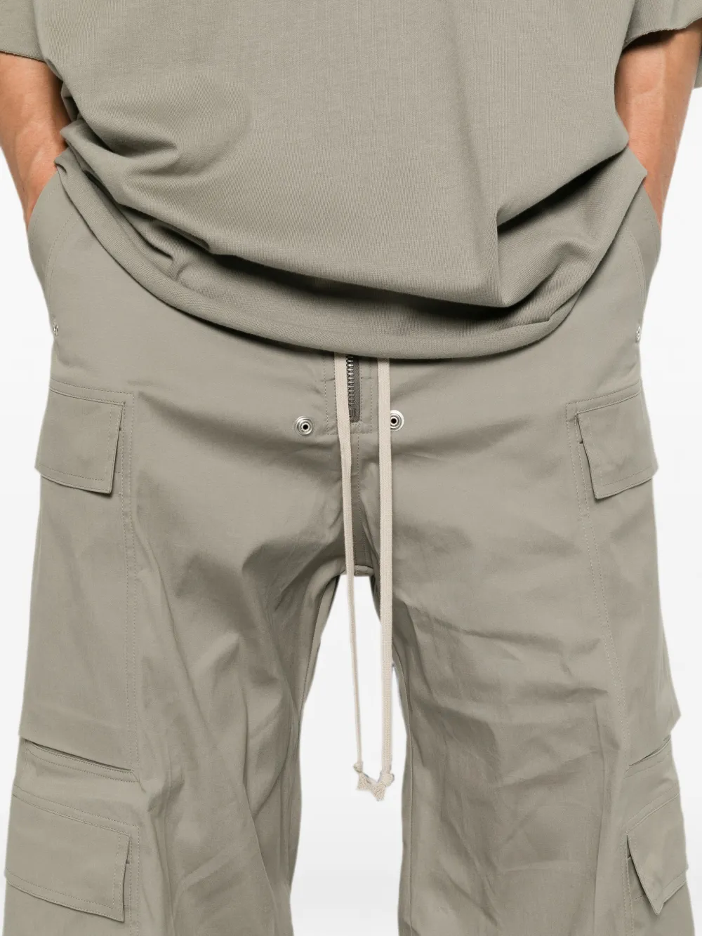 Rick Owens Cargobelas broek met wijde pijpen Grijs