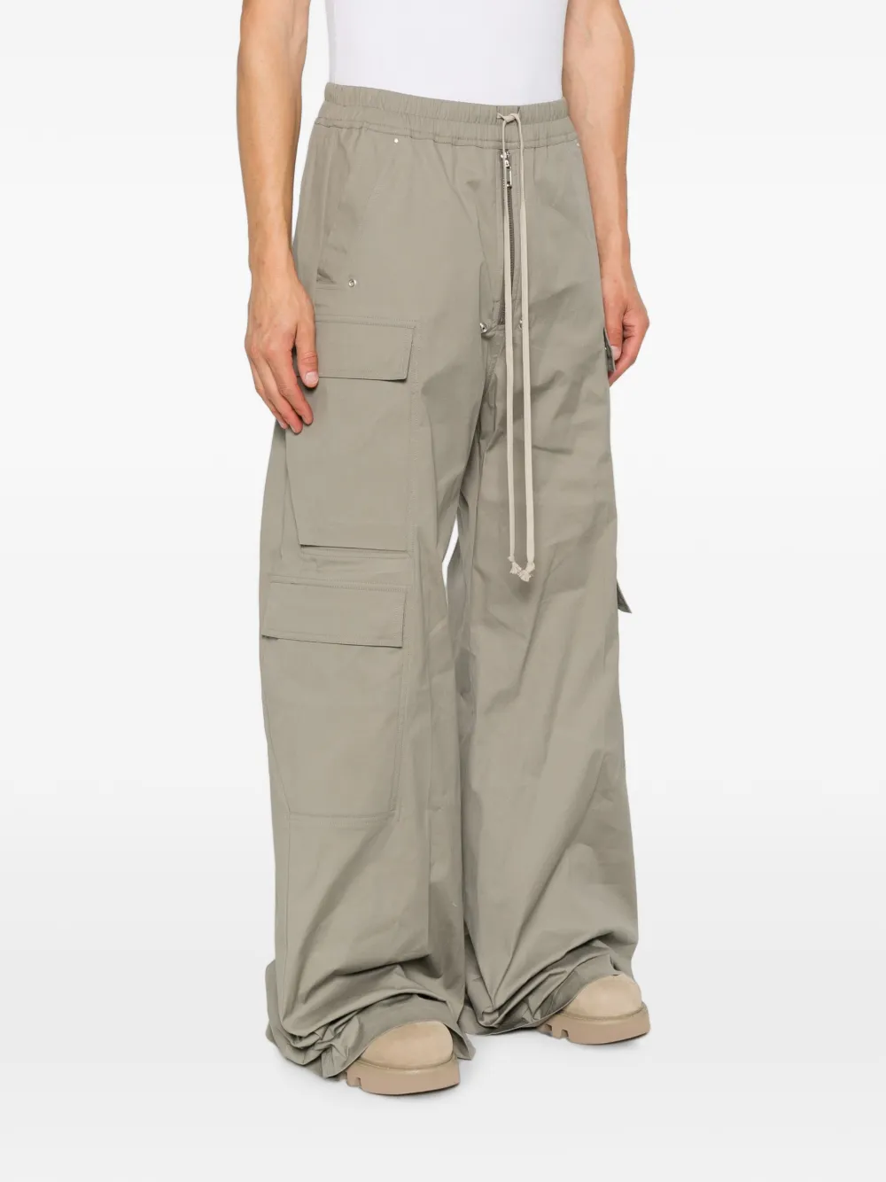 Rick Owens Cargobelas broek met wijde pijpen Grijs