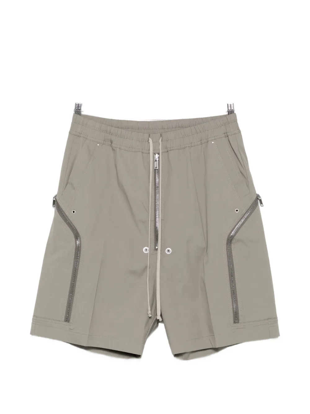 Rick Owens Heizer drawstring zip-detail shorts - Grigio