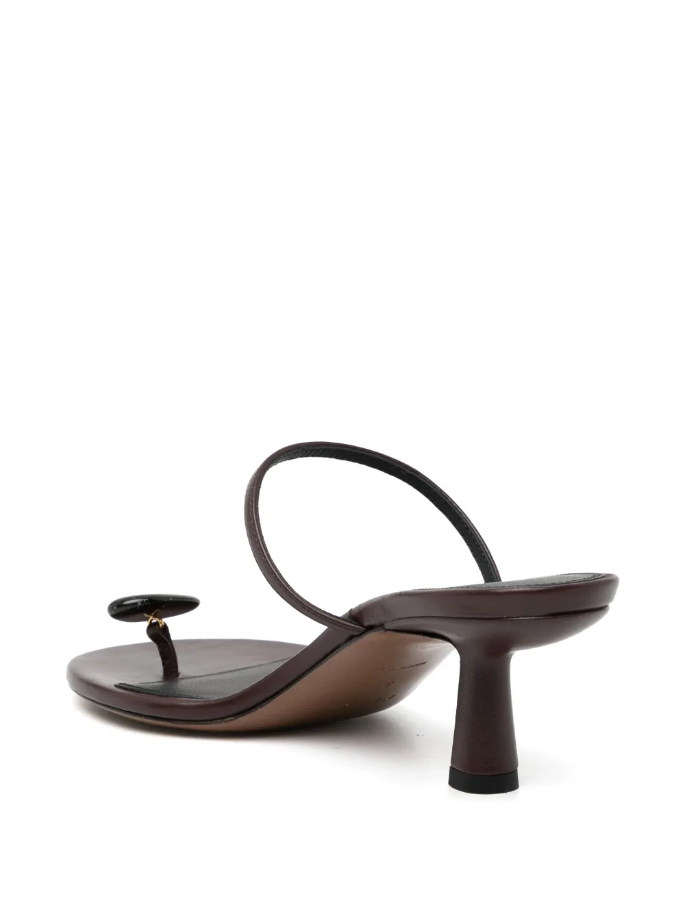 NEOUS Pebble-embellished Thong Sandals in Brown, view 3