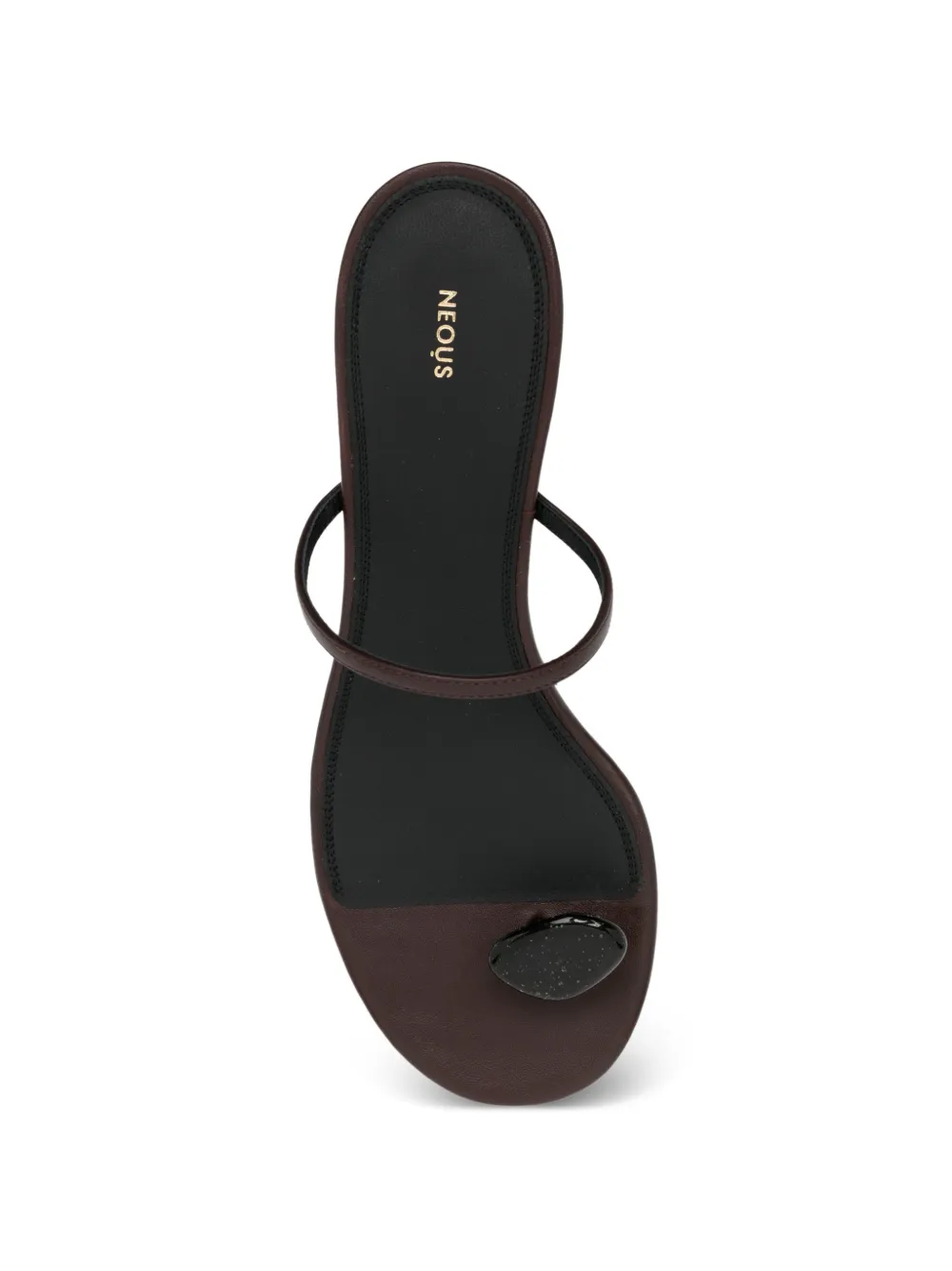 NEOUS Pebble-embellished Thong Sandals in Brown, view 4