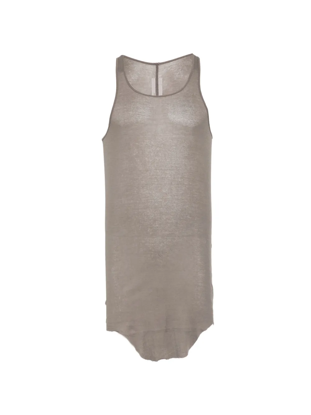 Rick Owens ribbed-knit curved-hem vest - Grau