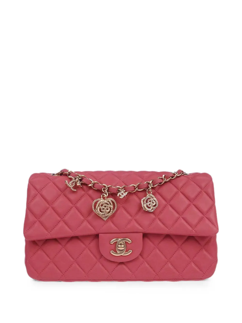 CHANEL Pre-Owned 2014 medium Classic Flap Valentine quilted shoulder bag - Rosa
