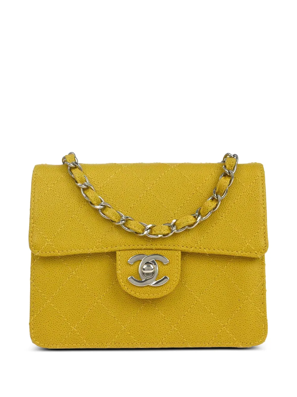 CHANEL Pre-Owned Borsa a spalla Classic Flap mini 1998 - Giallo