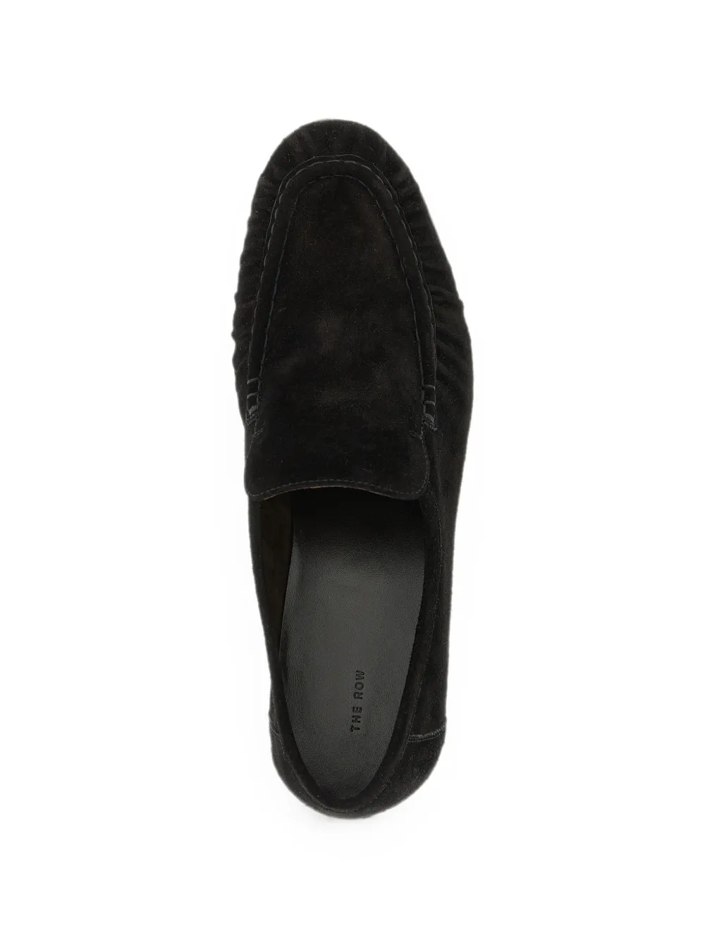The Row Soft Two suede loafers Zwart