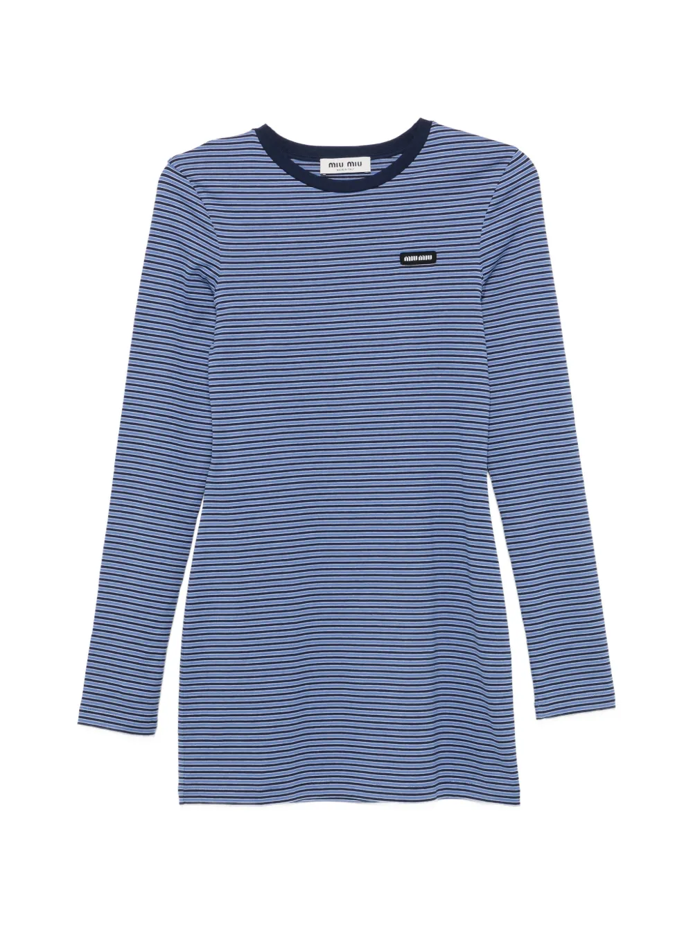 Miu Miu Abito corto a righe - Blu